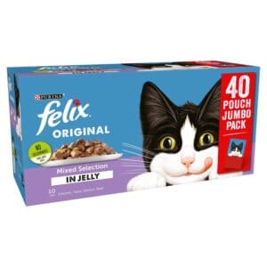 Felix Mixed Selection In Jelly Cat Food, 100 g (Pack of 40)