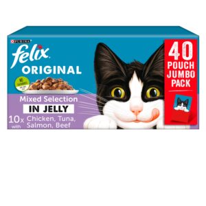 Felix Mixed Selection In Jelly Cat Food, 100 g (Pack of 40)