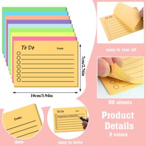 9 Pack To Do List Sticky Notes Colorful Sticky Notes