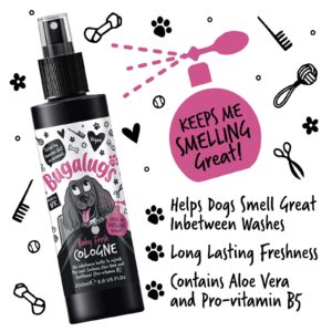 BUGALUGS Dog cologne Baby Fresh fragrance – vegan dog spray dog perfume spray dog deodorant use with our baby powder Dog Shampoo groom 600 ml (Pack of 1)