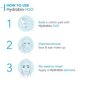 Bioderma Hydrabio H2O - Cleansing & Moisturising Micellar Water for Dehydrated Skin, Gentle Cleanser to Remove Impurities & Make Up Remover for Face & Eyes, 500ml