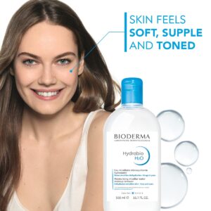 Bioderma Hydrabio H2O - Cleansing & Moisturising Micellar Water for Dehydrated Skin, Gentle Cleanser to Remove Impurities & Make Up Remover for Face & Eyes, 500ml