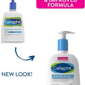 Cetaphil Gentle Skin Cleanser, 473ml, Face & Body Wash, For Normal To Dry Sensitive Skin, With Niacinamide & Glycerin, Soap Free