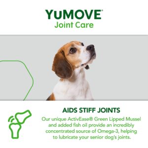 YuMOVE Senior Dog | High Strength Joint Supplement for Older, Stiff Dogs with Glucosamine, Chondroitin, Green Lipped Mussel | Aged 9+ | 120 Tablets,Package may vary