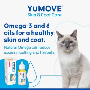 YuMOVE Skin & Coat Care Moulting for All Cats |Previously YuDERM Moulting Cat | Coat and Skin Supplement for Cats with Dry or Dull Coats | 50ml | Packaging may vary