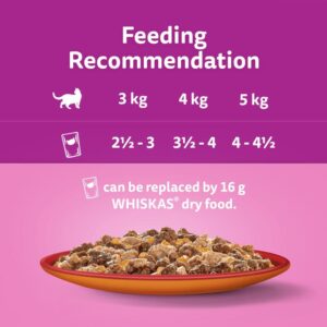 Whiskas Tasty Duo 1+ Meaty Combos in Jelly 48 x 85 g Pouches, Adult Cat Food, Pack of 4 (12 x 85 g)