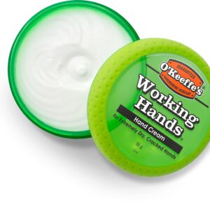 O’Keeffe’s Working Hands, 96g Jar - Hand Cream for Extremely Dry, Cracked Hands | Instantly Boosts Moisture Levels, Creates a Protective Layer & Prevents Moisture Loss